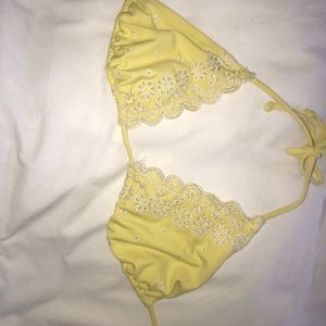 yellow triangle bikini top